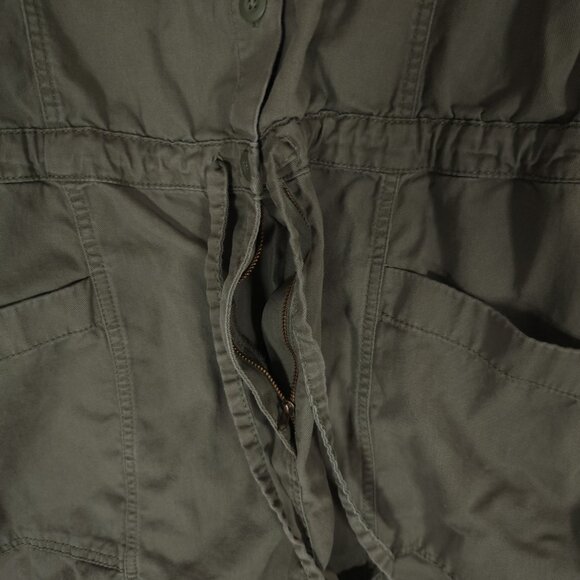 1008Old Navy Utility Romper Womens XL Green Short Sleeve Button Front Casual - Picture 7 of 11